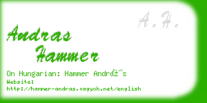 andras hammer business card